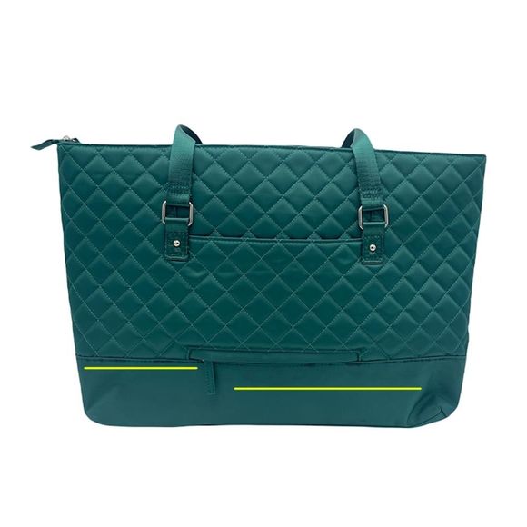 Lodis Bags Lodis Quilted Nylon Laptop Tote Bag Tealsilver B Poshmark